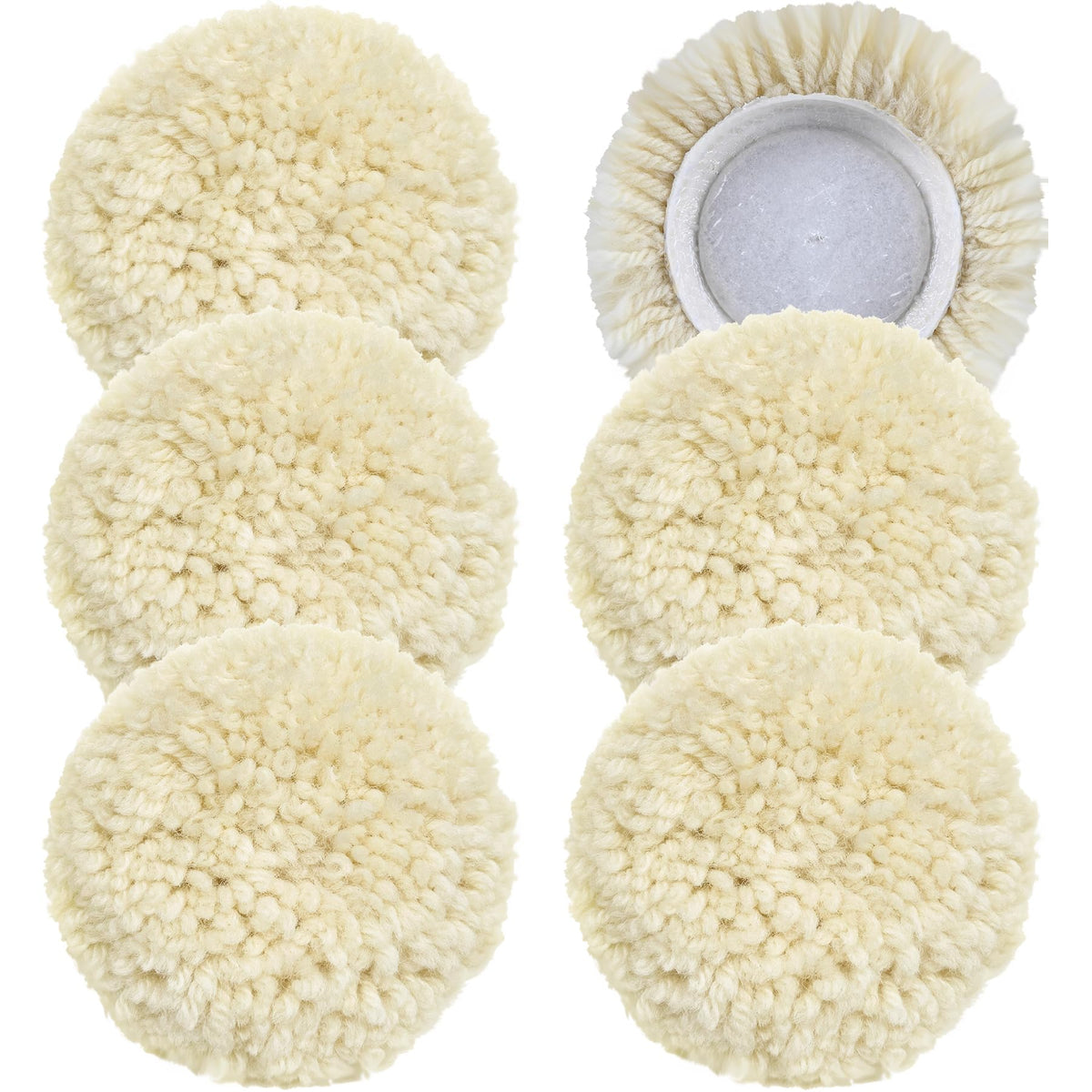 phepetroll 6in natural wool buffing pad for aggressive cutting on automotive finishes
