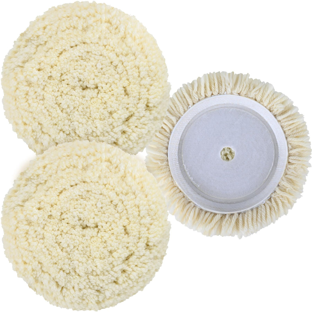 Phepetroll wool buffing pad 7inch for fast cutting and mirror-like finish
