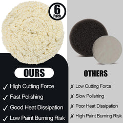 phepetroll natural wool pad provides superior heat dissipation during high-speed polishing