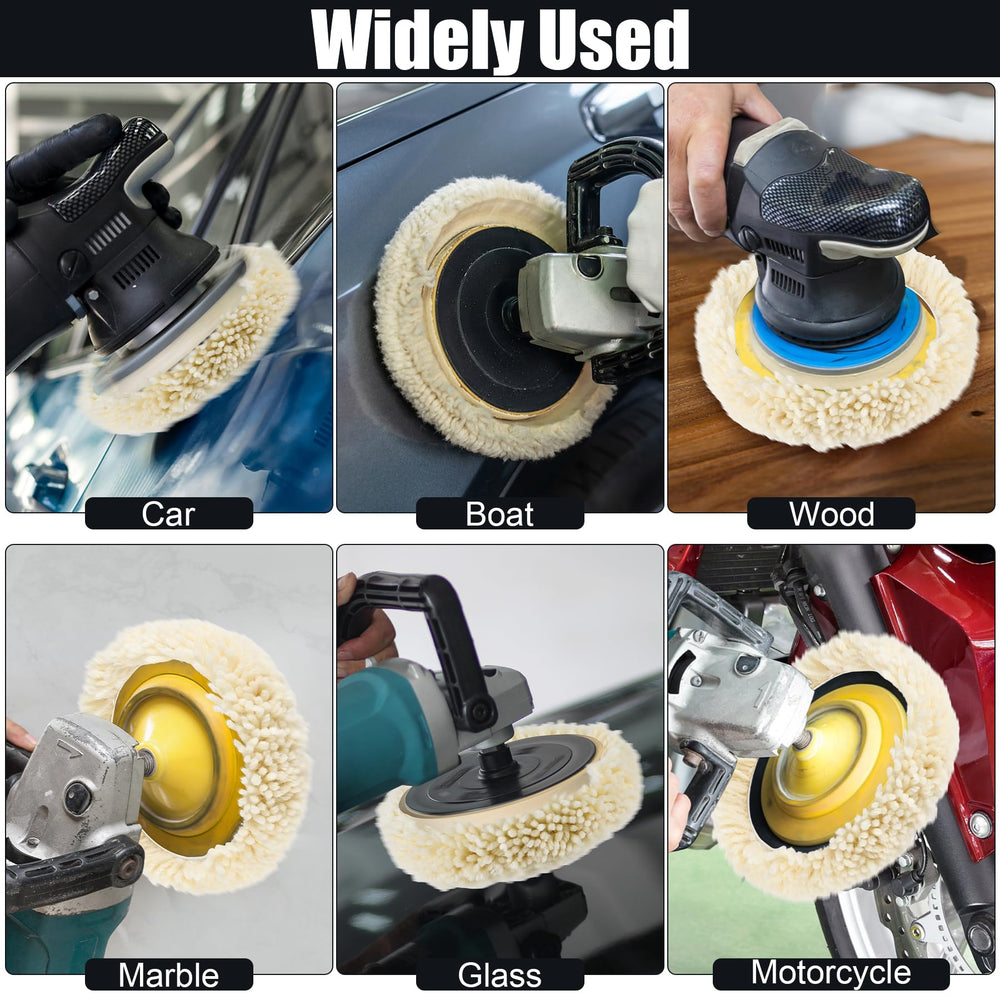 Phepetroll wool buffing pad for professional-grade polishing results.