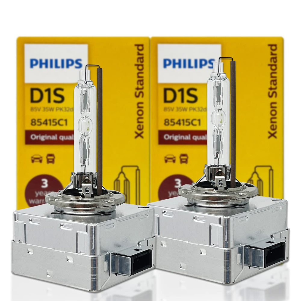 Philips D1S 85415 bulb front view with OEM brightness for HID headlamps