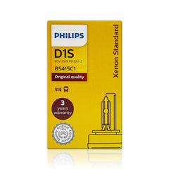 Philips D1S 85415 bulb packaging with warranty and security label