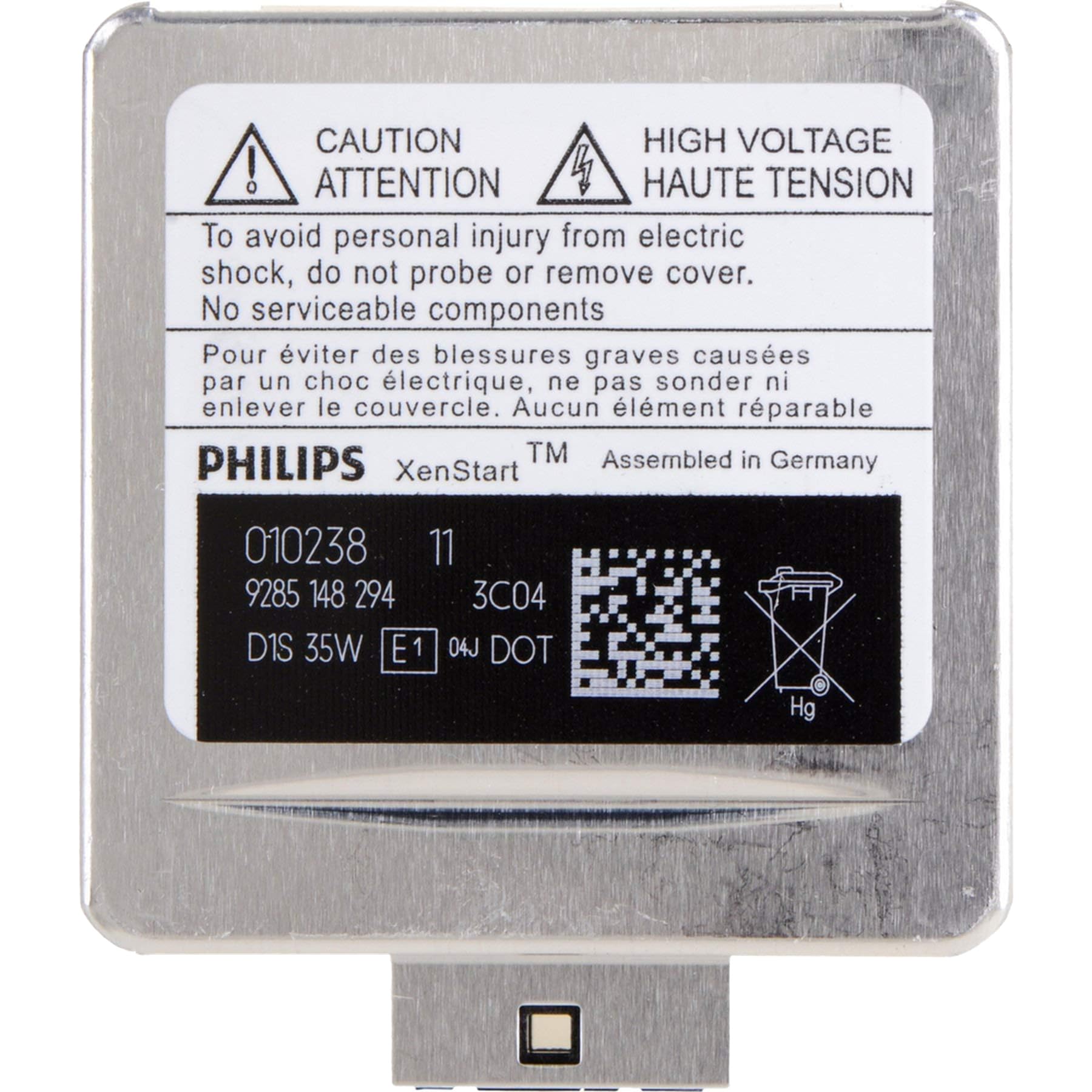 Philips D1S XenStart packaging image emphasizing German engineering and OEM-quality feel.