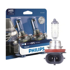 Philips Vision H11 beam pattern improves night visibility and safety.