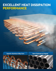 PHILTOP aluminum-fin dense-core radiator close-up highlights cooling design