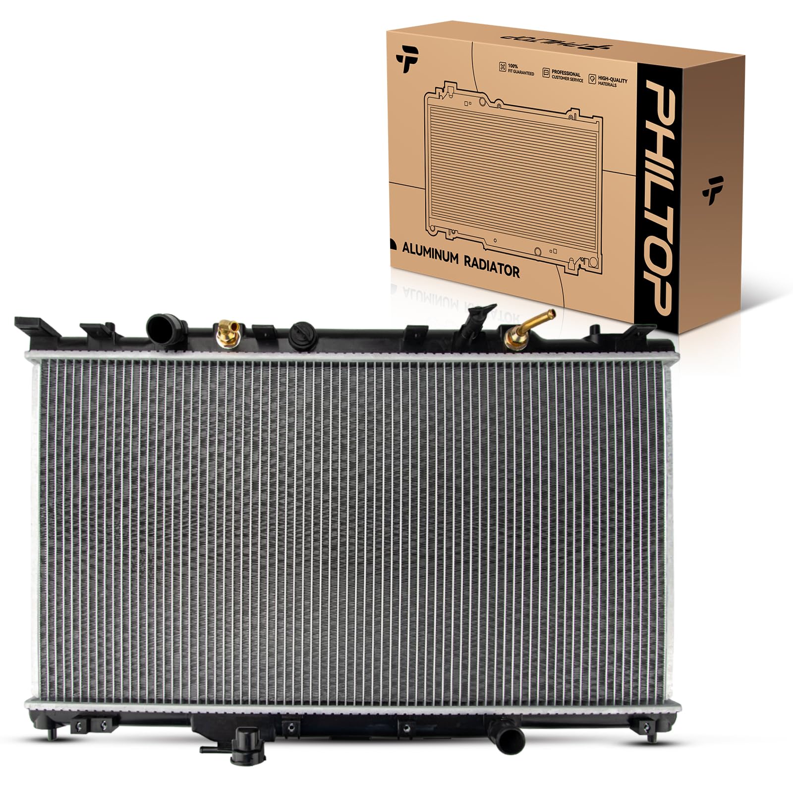 PHILTOP core radiator for CR-V 2002-2006 front view showing solid cooling core