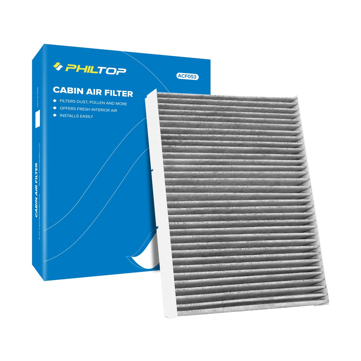 PHILTOP CF8644A cabin filter installed in Beetle showing precise fitment