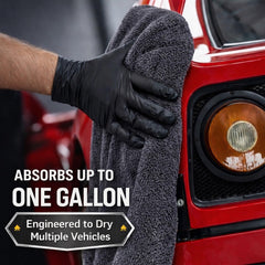 Phinish microfiber close-up showing 1200 GSM density protecting delicate finishes.
