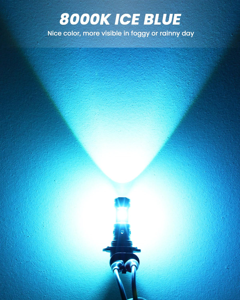 PHINLION 9006 ice blue fog bulbs aluminum cooling for heat management