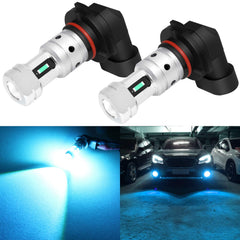 PHINLION H10 ice blue fog light bulbs illuminate the road with a vivid, wide beam.