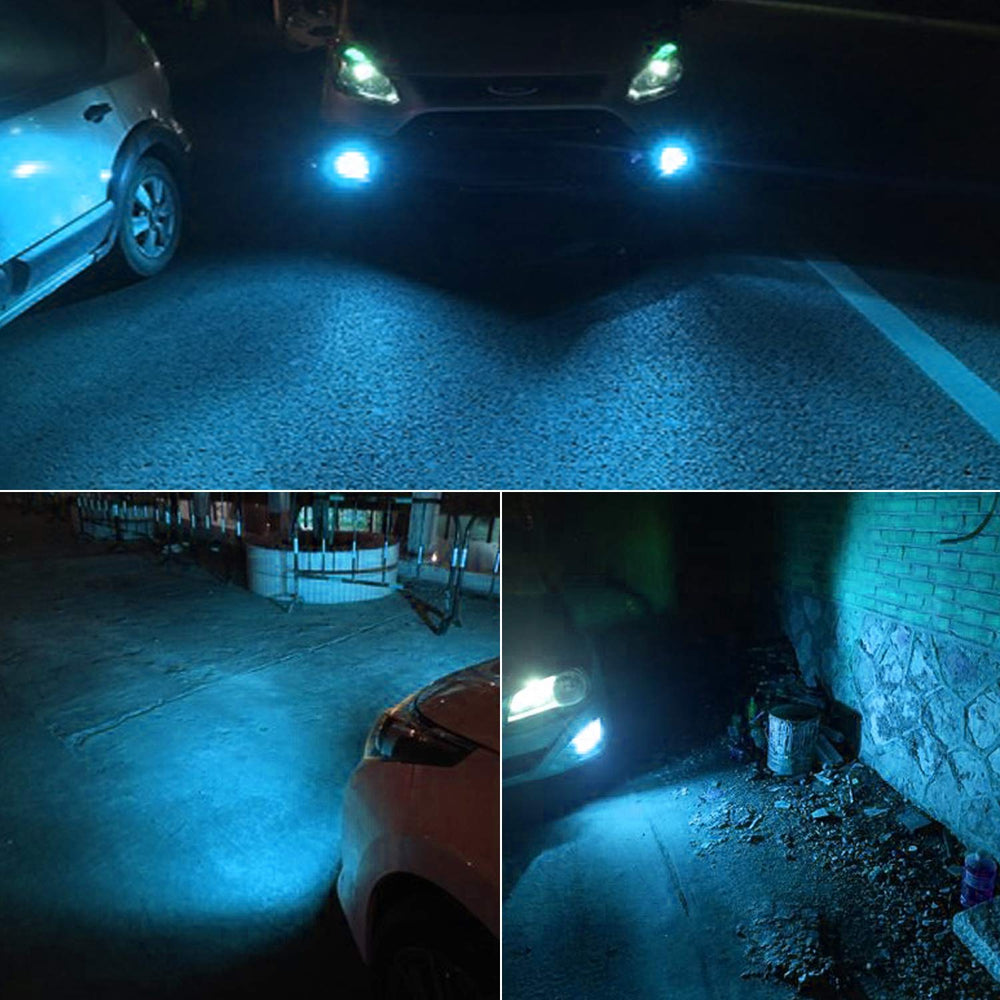 PHINLION H8 H11 blue LED fog bulbs glass projector detail for strong penetration