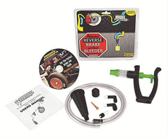 Phoenix Systems V-5 in-use bleed tool performing solo brake job on a vehicle.