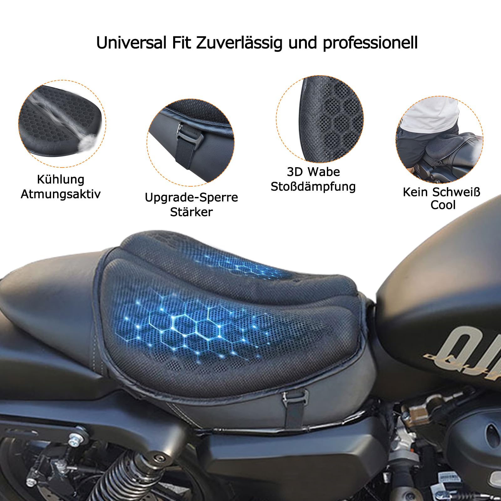 PhyiFlbey cushion with 3D honeycomb breathable core promotes airflow