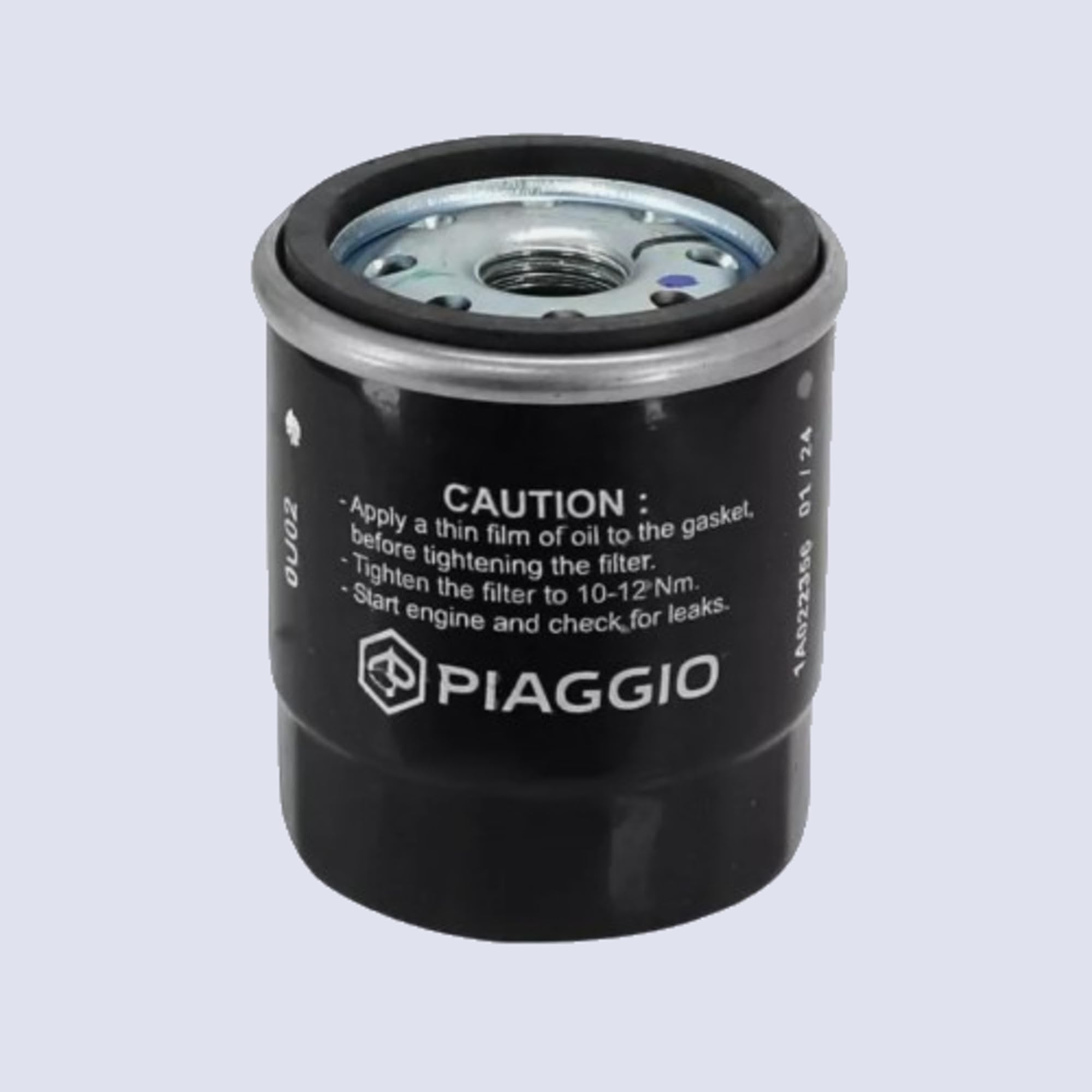 Piaggio Vespa 82635R oil filter, rear view, aids reliable engine protection