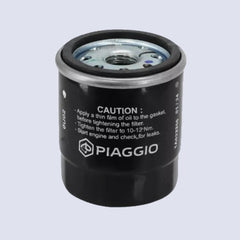 Piaggio Vespa 82635R oil filter, rear view, aids reliable engine protection