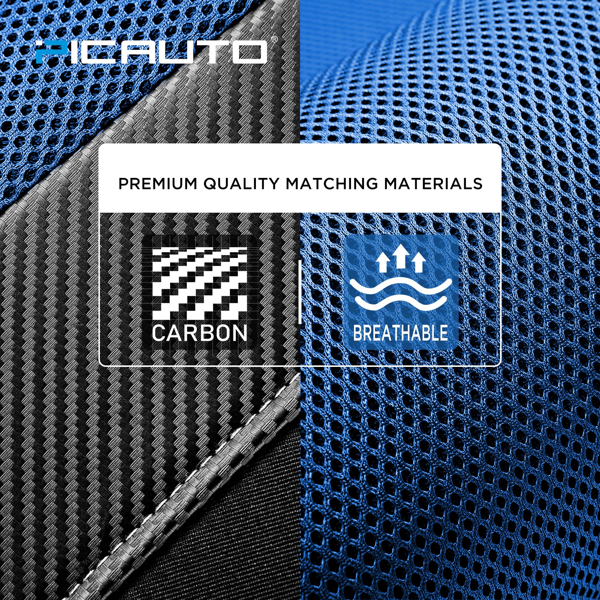 PIC AUTO airbag-compatible seams ensure safety while side airbags deploy.