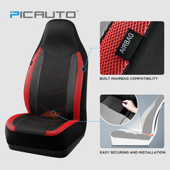 PIC AUTO airbag-compatible seat cover maintains safety with seamless side-airbag deployment.