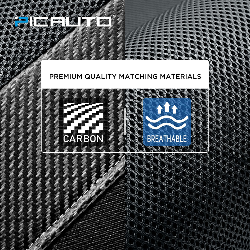 PIC AUTO breathable polyester fabric shields upholstery from spills and wear.
