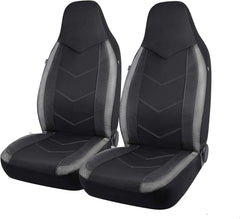 PIC AUTO front-seat carbon fiber mesh cover in gray for breathable protection.
