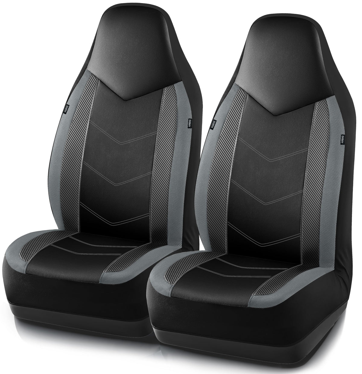 PIC AUTO leather seat cover front-left with carbon fiber accents enhances style and protection.
