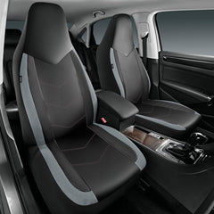 PIC AUTO leather seat cover front-right highlights breathable mesh for cooler drives.