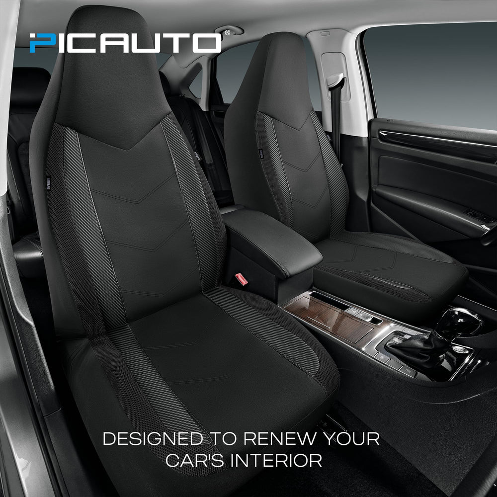 PIC AUTO universal-fit front seat cover hugs contours for a snug, protected cabin