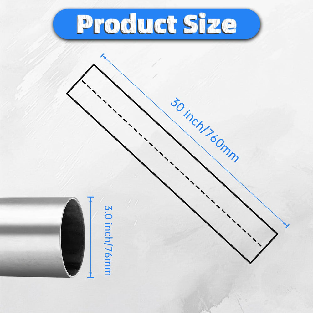 Piclafe 3-inch exhaust pipe straight design supports straightforward fabrication projects