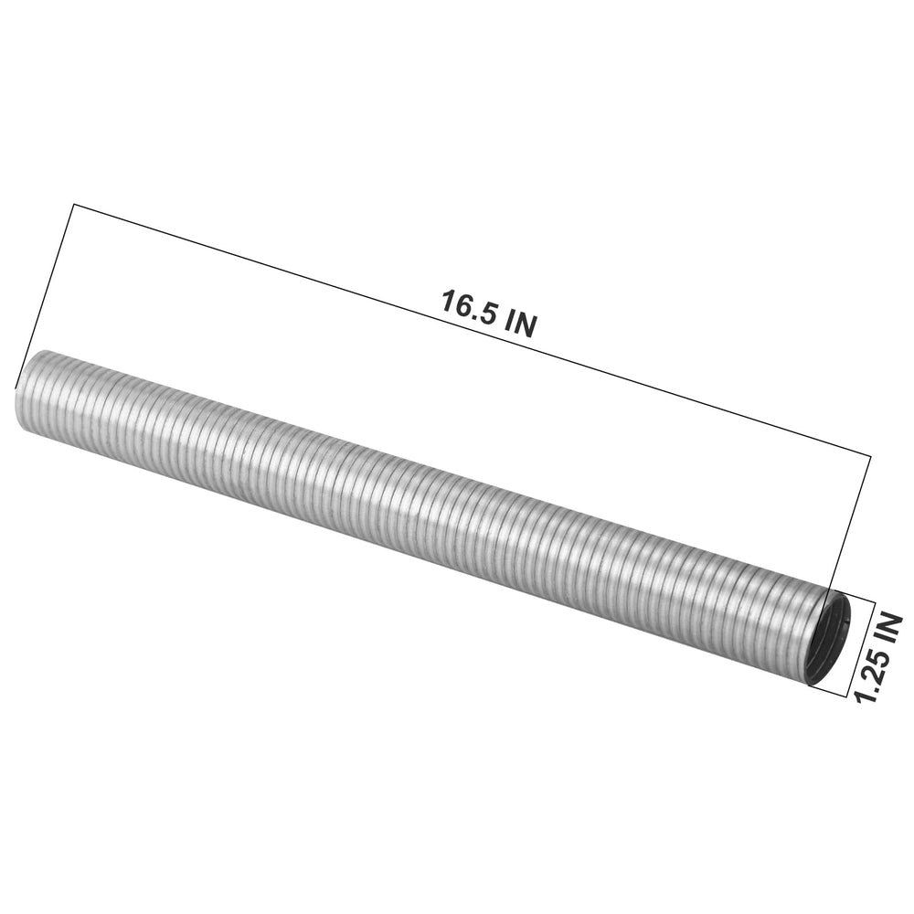Piclafe exhaust flex pipe installation view showing tool-free setup