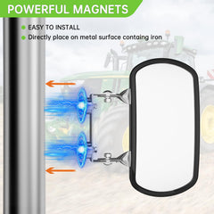 Piclafe magnetic suction mount on a tractor mirror for quick installation