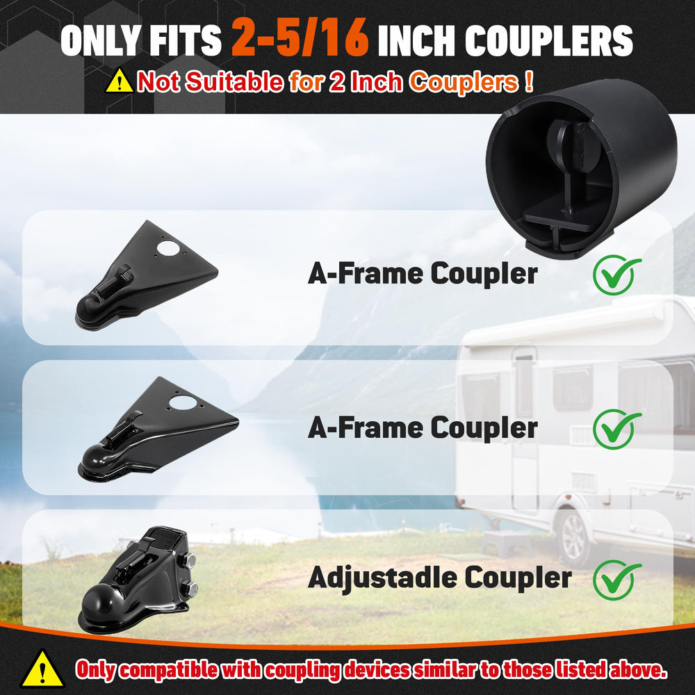 PICURA brass-core trailer lock highlights anti-pick security on 2-5/16 inch couplers.