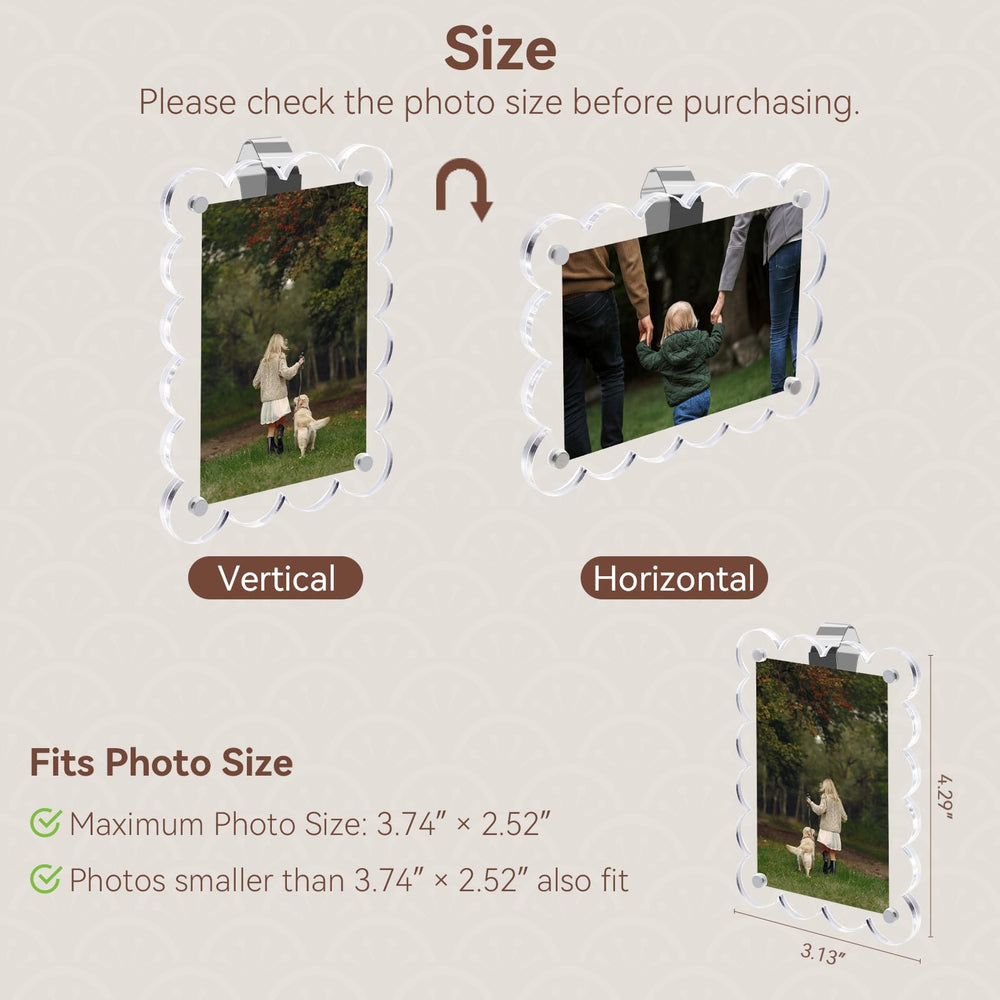 PIFOOG crystal-clear acrylic frame preserves photos without distortion.
