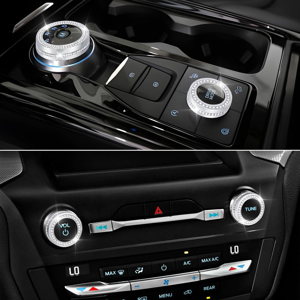 PIFOOG premium crystal rhinestones guard against abrasion on gear knobs.