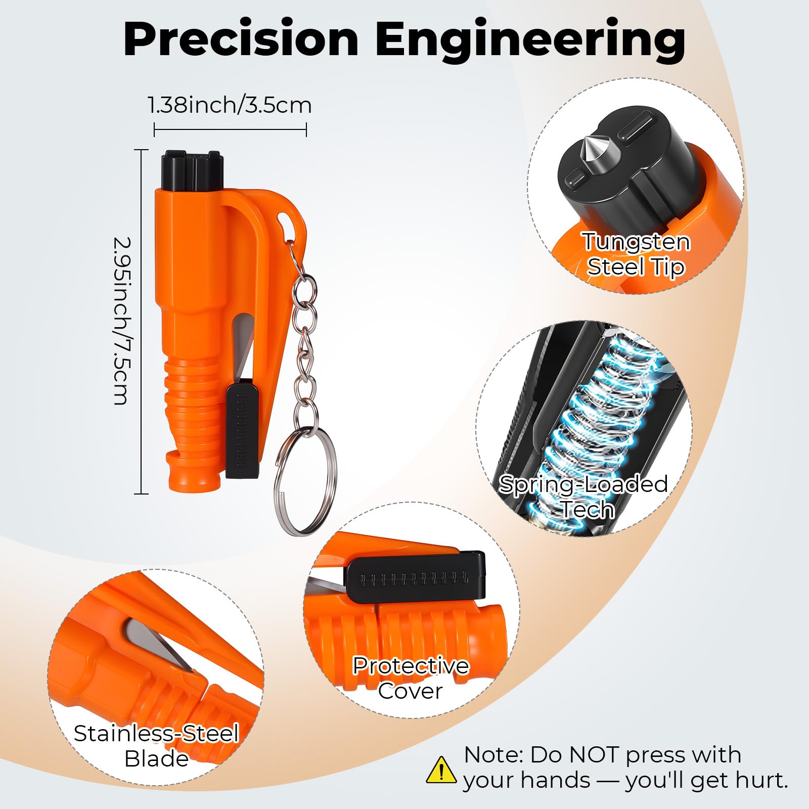 PIFOOG seatbelt cutter designed for quick vehicle exits