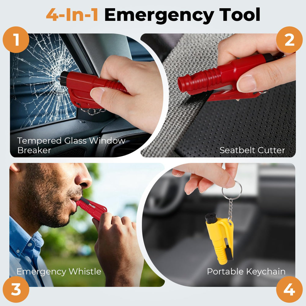 PIFOOG 3-in-1 tool with glass breaker and seatbelt cutter