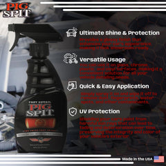 Pig Spit Fast Detail spray application demonstrates easy spray-and-wipe cleaning