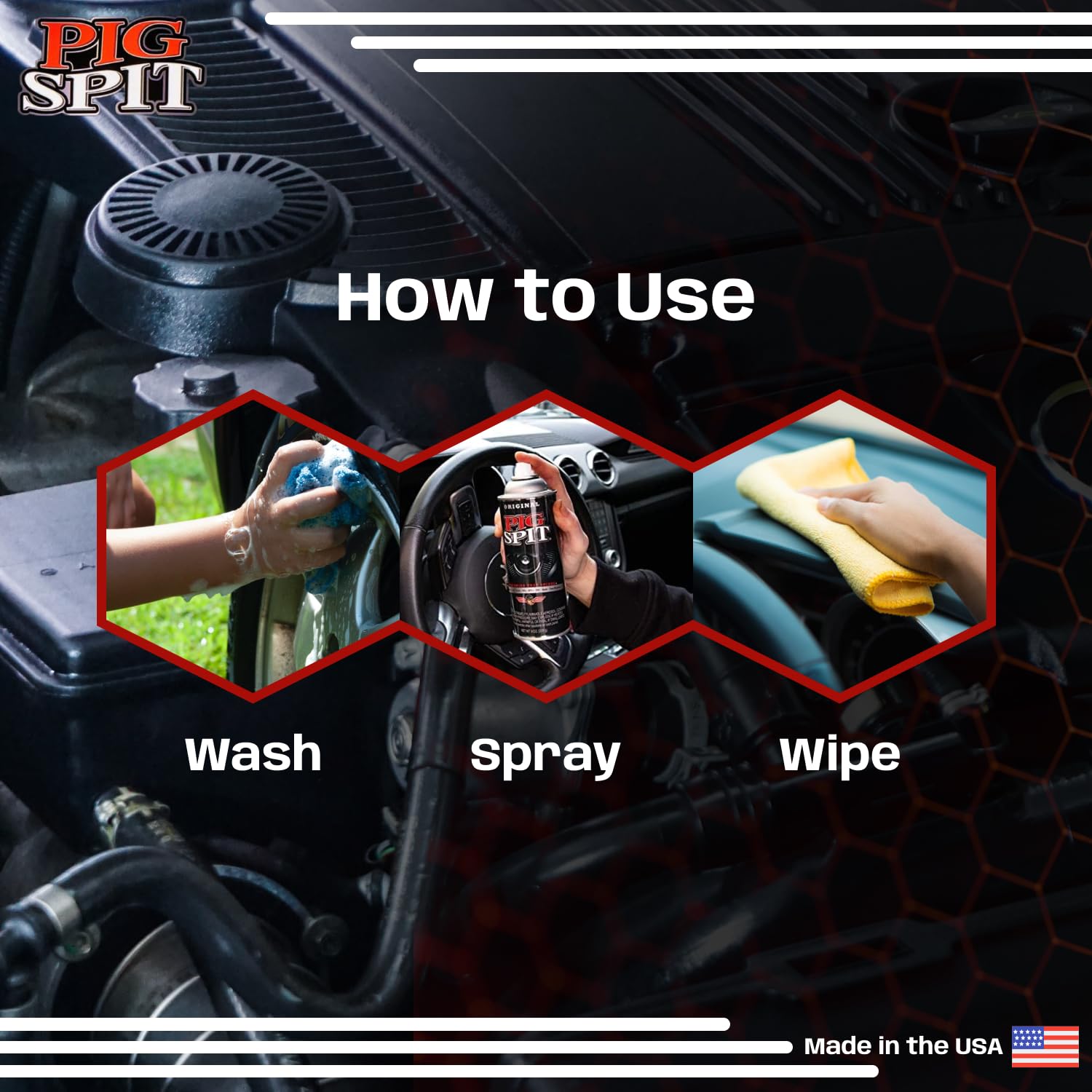 Pig Spit Original 9 oz packaging ideal for on-the-go detailing.