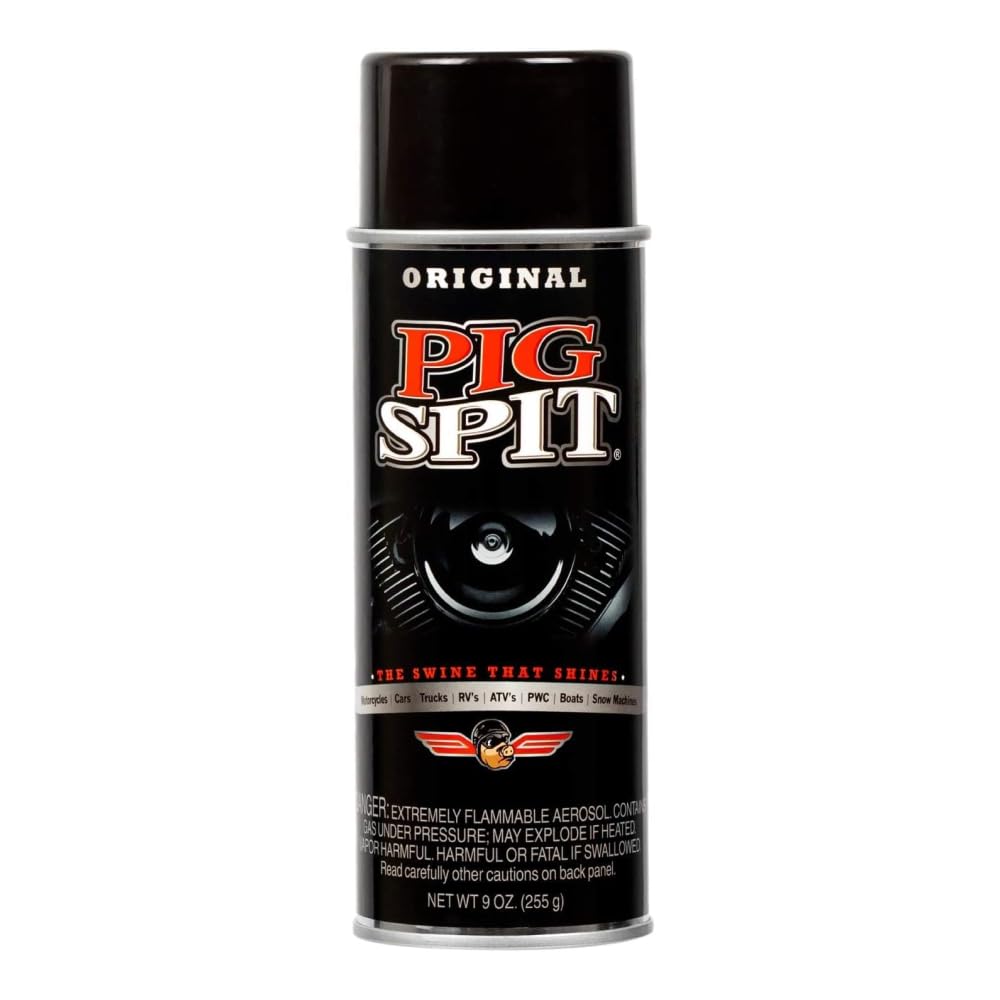 Pig Spit Original spray bottle closeup showing easy, ready-to-use detailer.