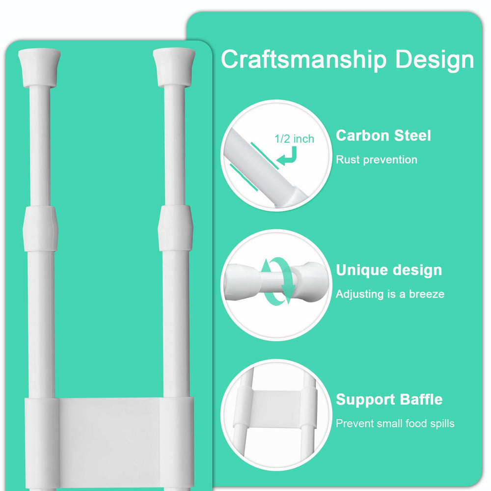 PikAioo telescopic rod used in a kitchen cabinet for organization
