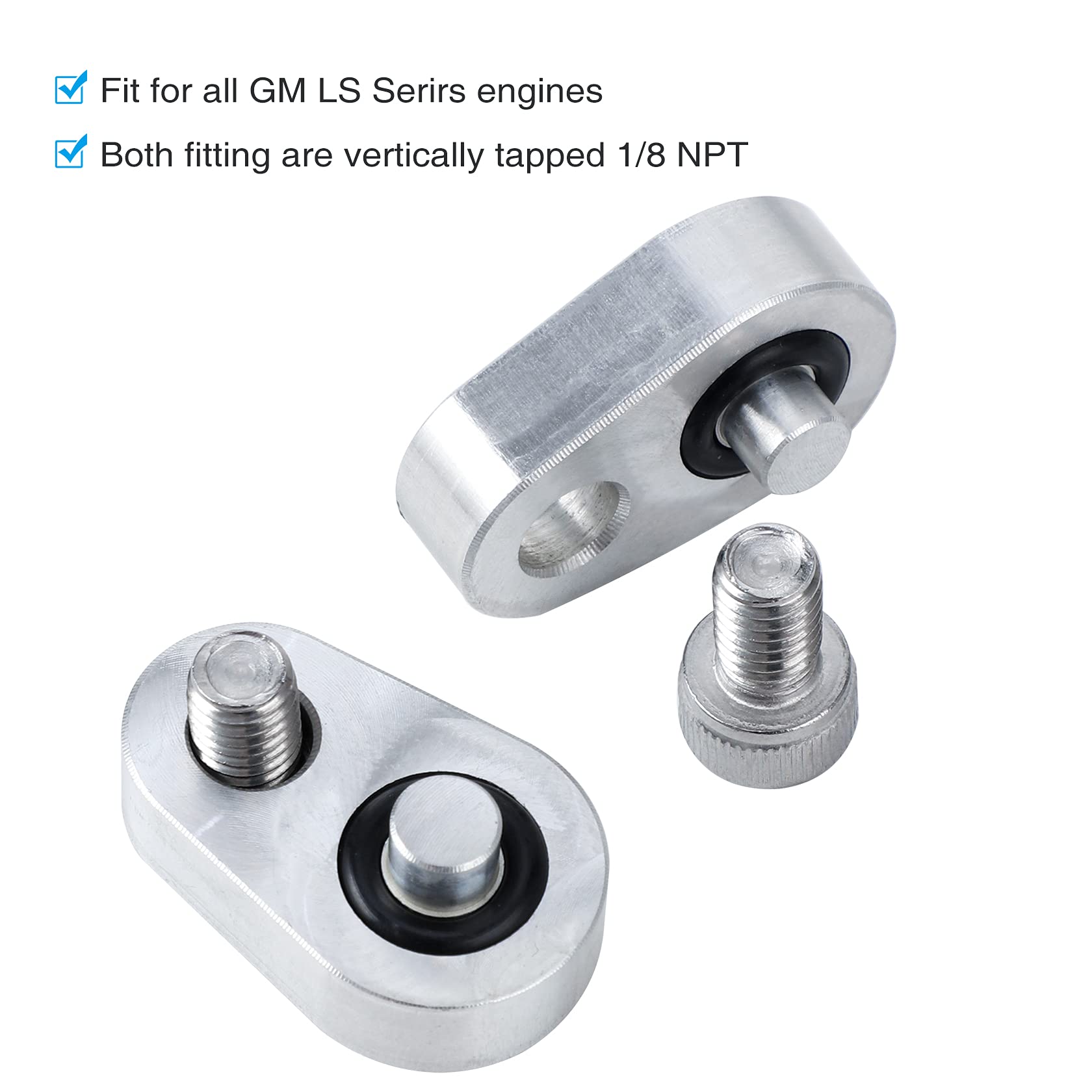 Pilida 551693 billet aluminum kit with O-rings and bolts ensures durable seals.