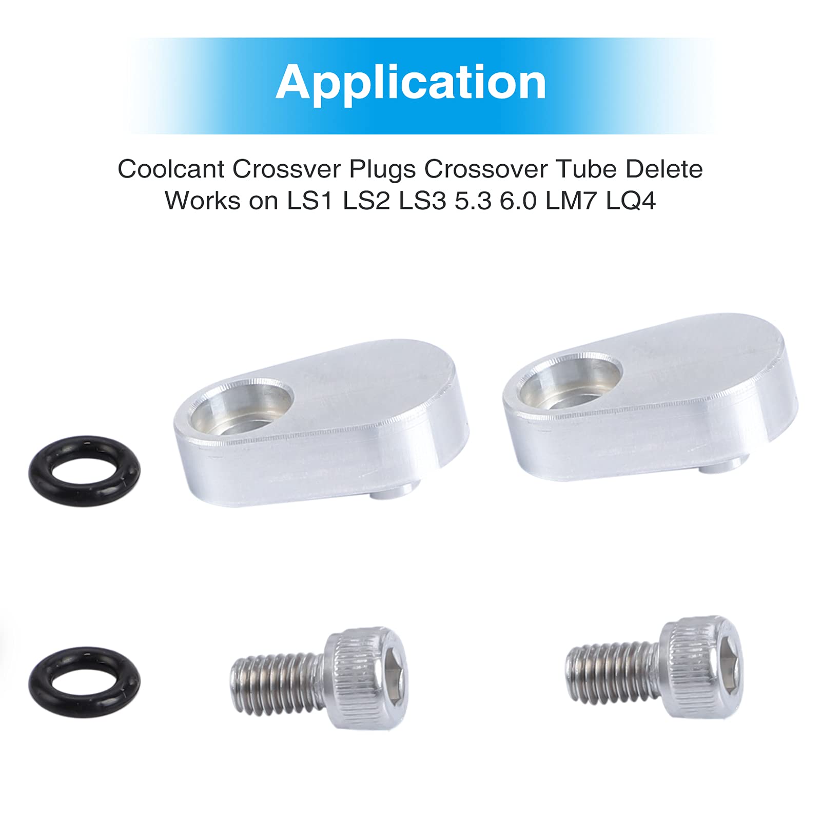 Pilida 551693 natural finish coolant port covers resist rust in LS engines.