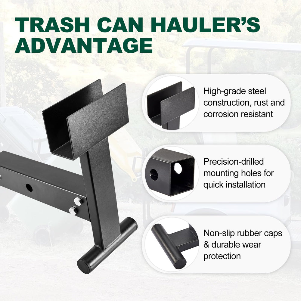 Pilida adjustable grapple hook gripping a can handle during towing