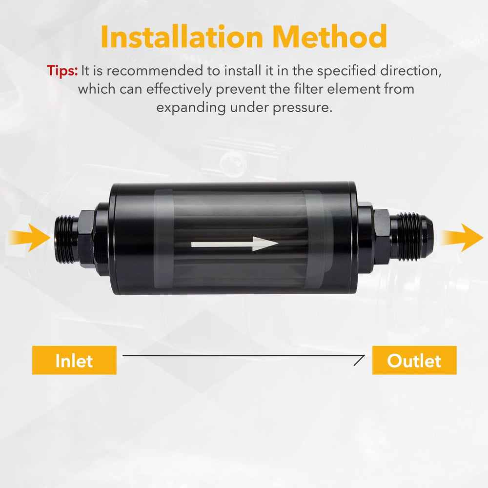 Pilida 10AN adapter supports larger-diameter fuel lines.