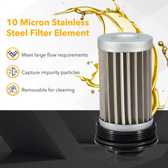 Pilida 6AN adapter for versatile inline filtration connections.
