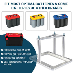 Pilida battery tray supports red top 34 batteries for reliable power on the go.