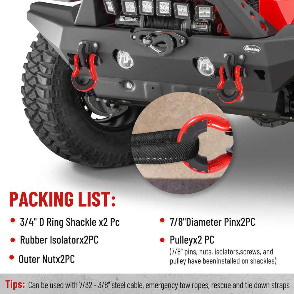 Pilida isolators and washers reduce noise and protect tow ropes.
