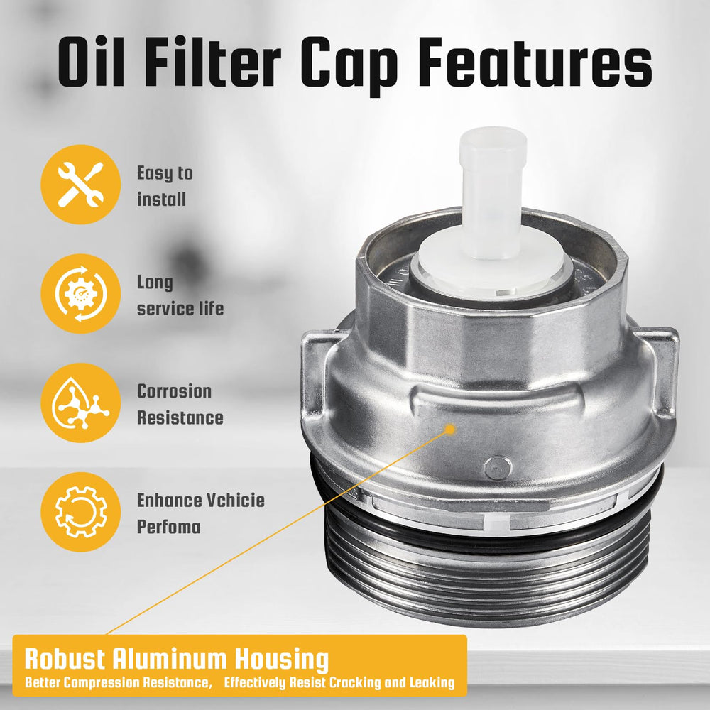 Pilida oil filter cap with O-rings ensuring a reliable seal during oil changes