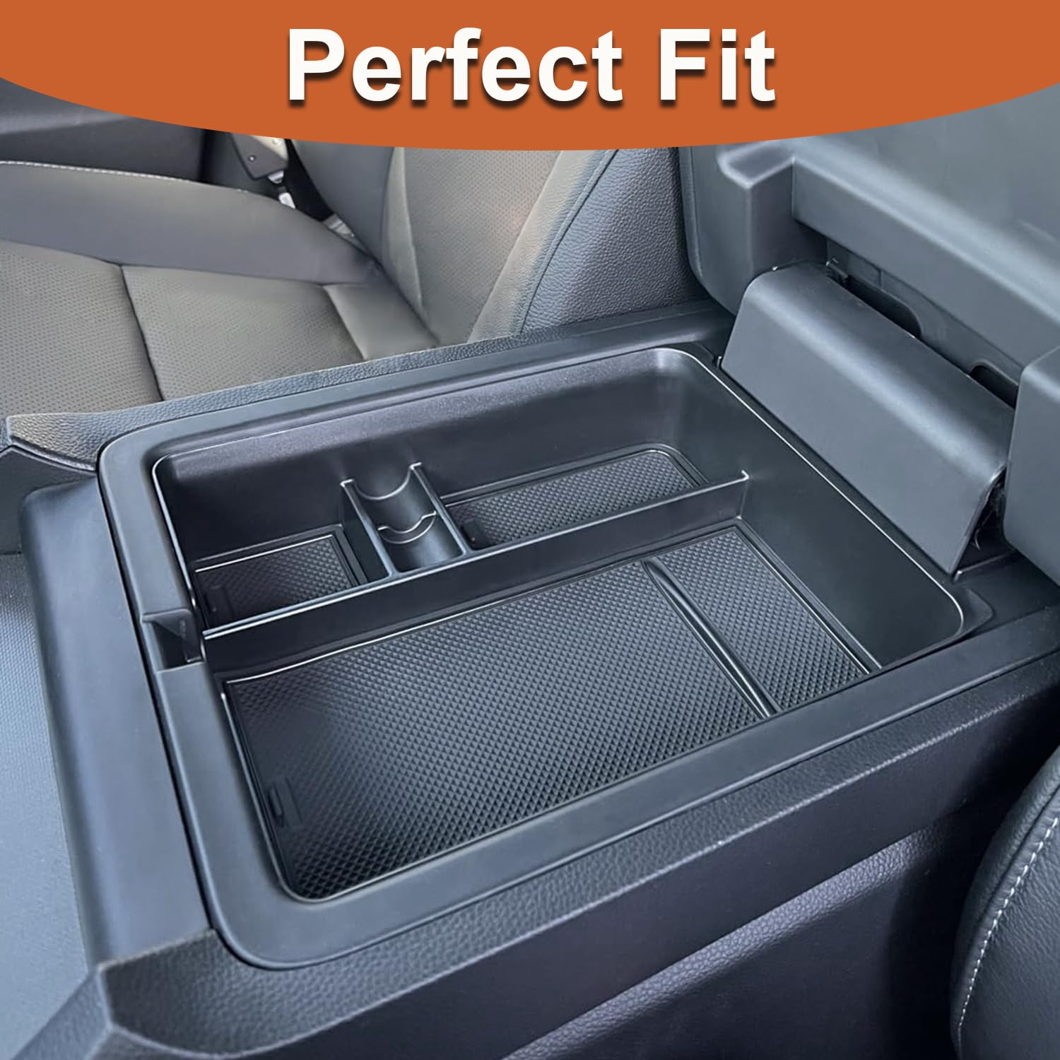 PIMCAR armrest divider for Honda Pilot creates four deep compartments for bulky items.