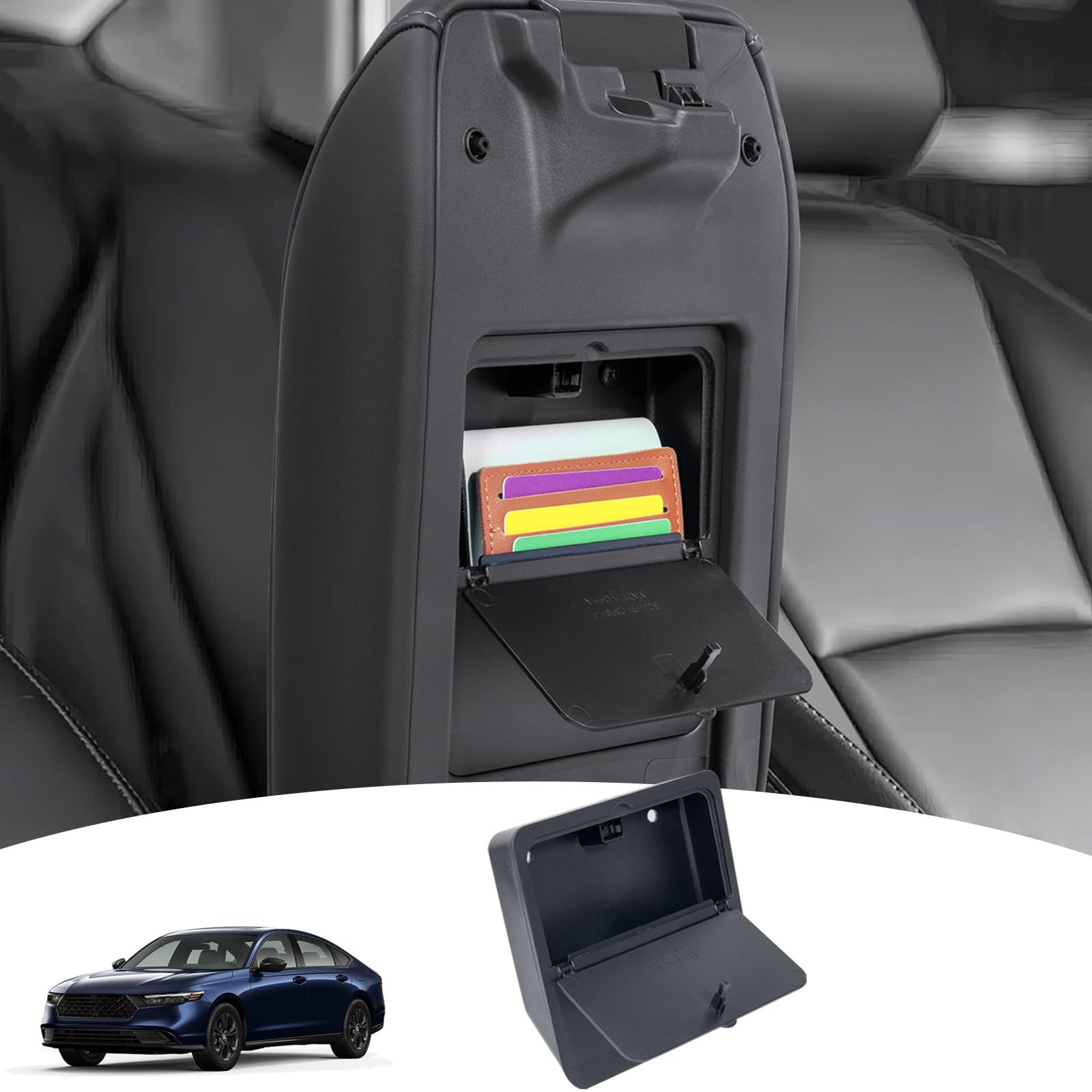 PIMCAR center console hidden organizer for Honda Accord keeps small items neatly tucked