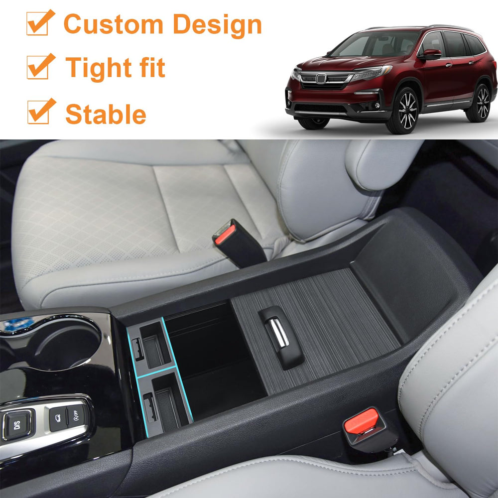PIMCAR center console insert blends with vehicle interior.