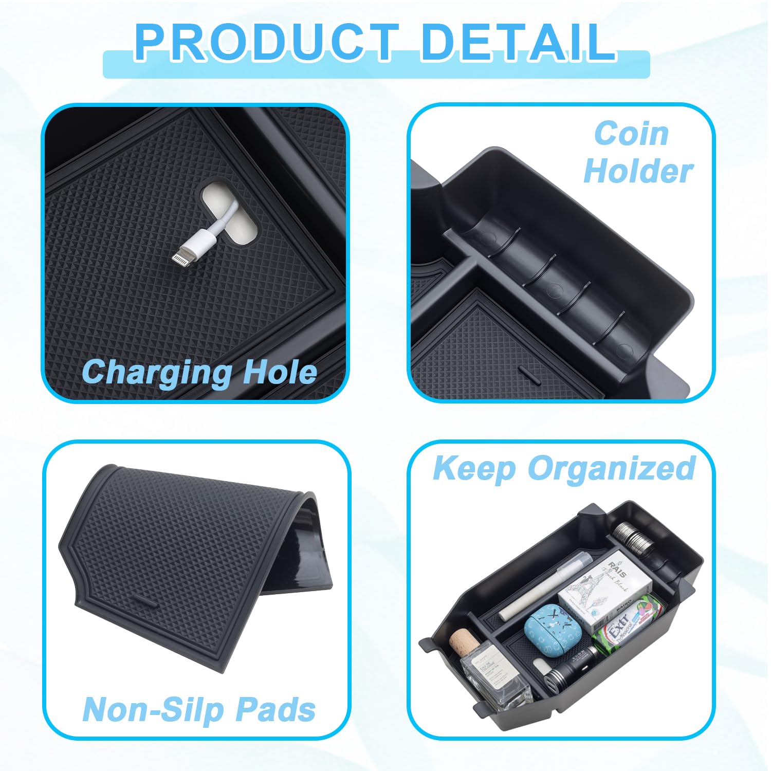 PIMCAR anti-slip base prevents sliding in Accord center console